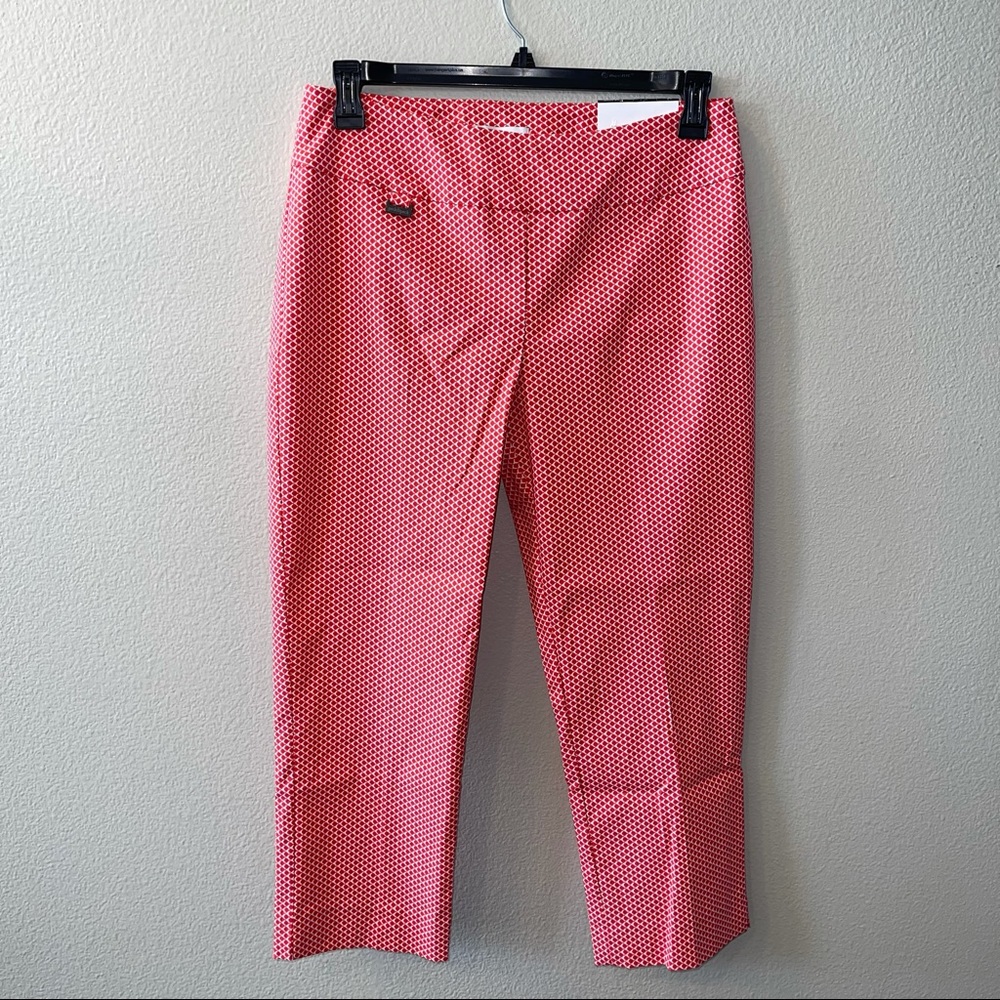 peck&peck Eva Crop Stretch Pull-on Pant Coral